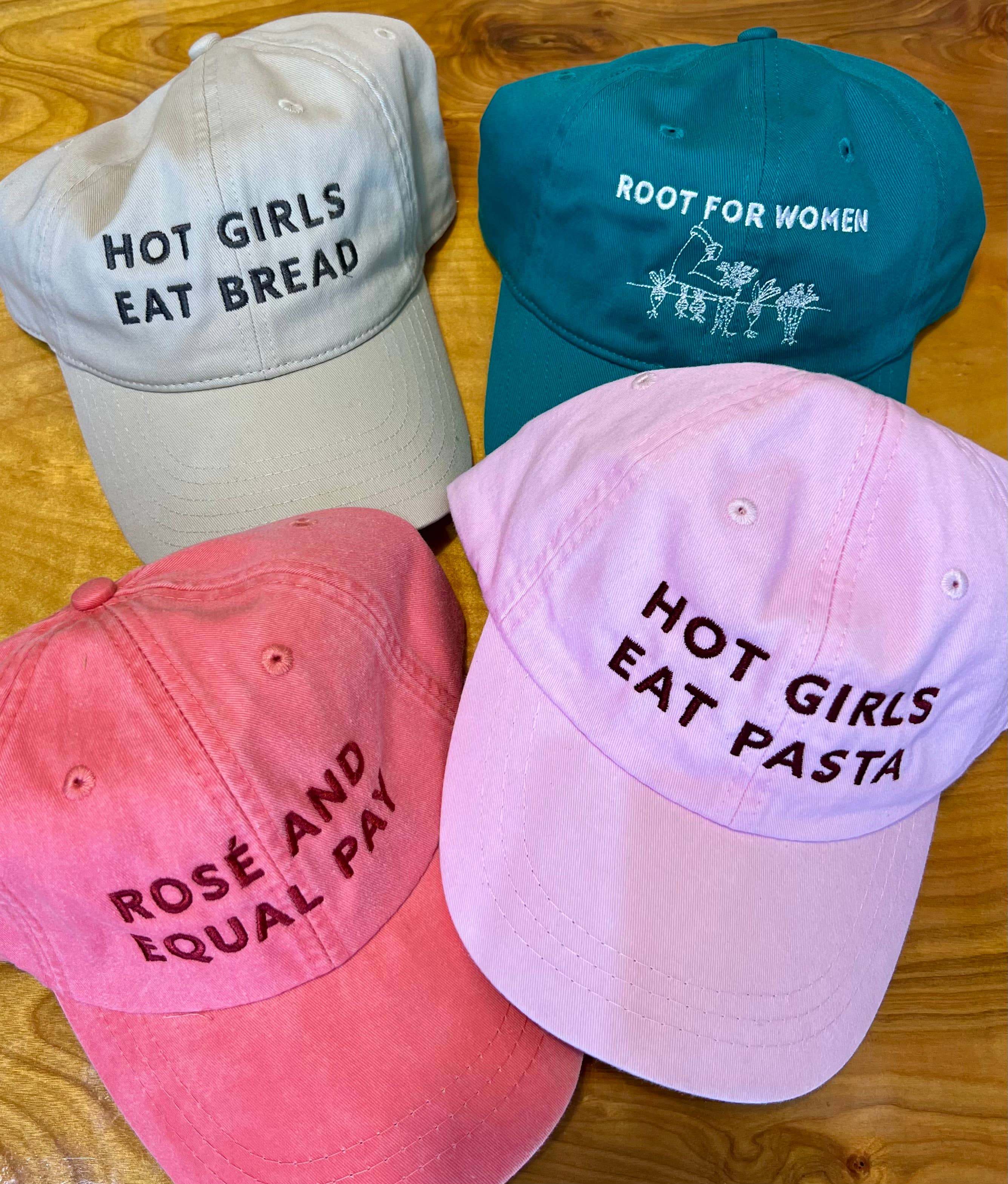 Overseasoned - Wholesale Baseball Cap - Women's - Rosé and Equal Pay Baseball Hat - wine lover gifts4