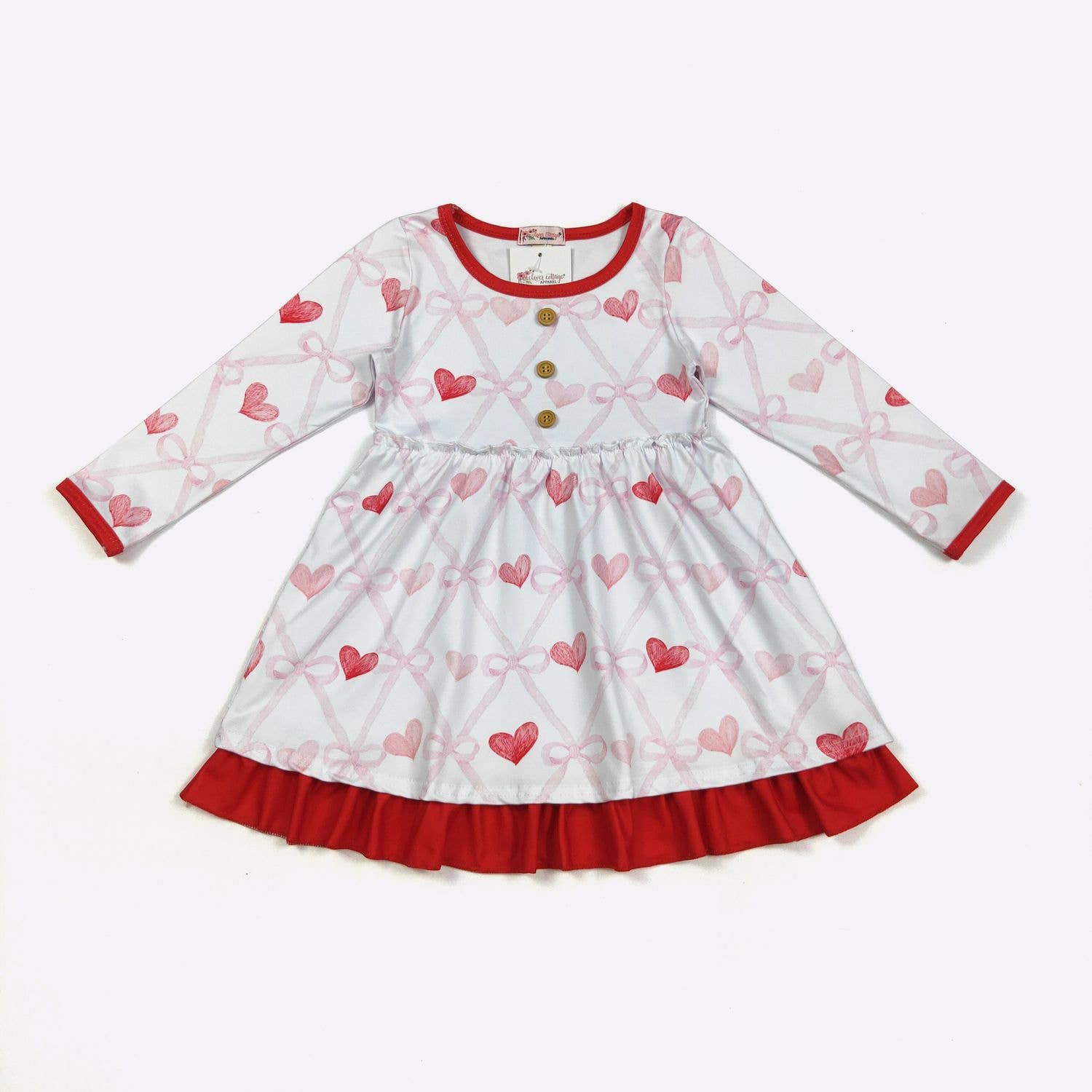 Clover Cottage - Vente Robe – enfant - Robe Fille Cœur Coquette6