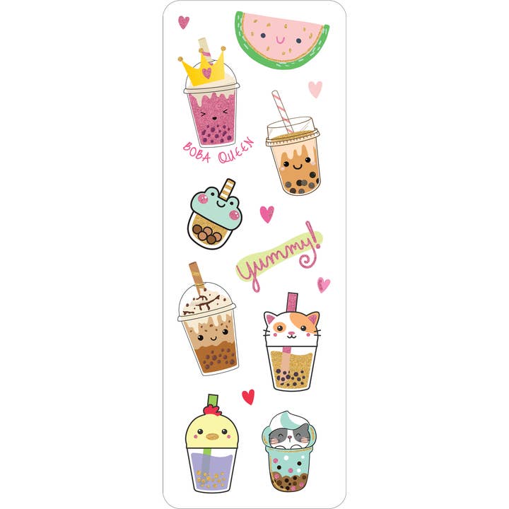 Peter Pauper Press - Wholesale Sticker - Bubble Tea Sticker Set4