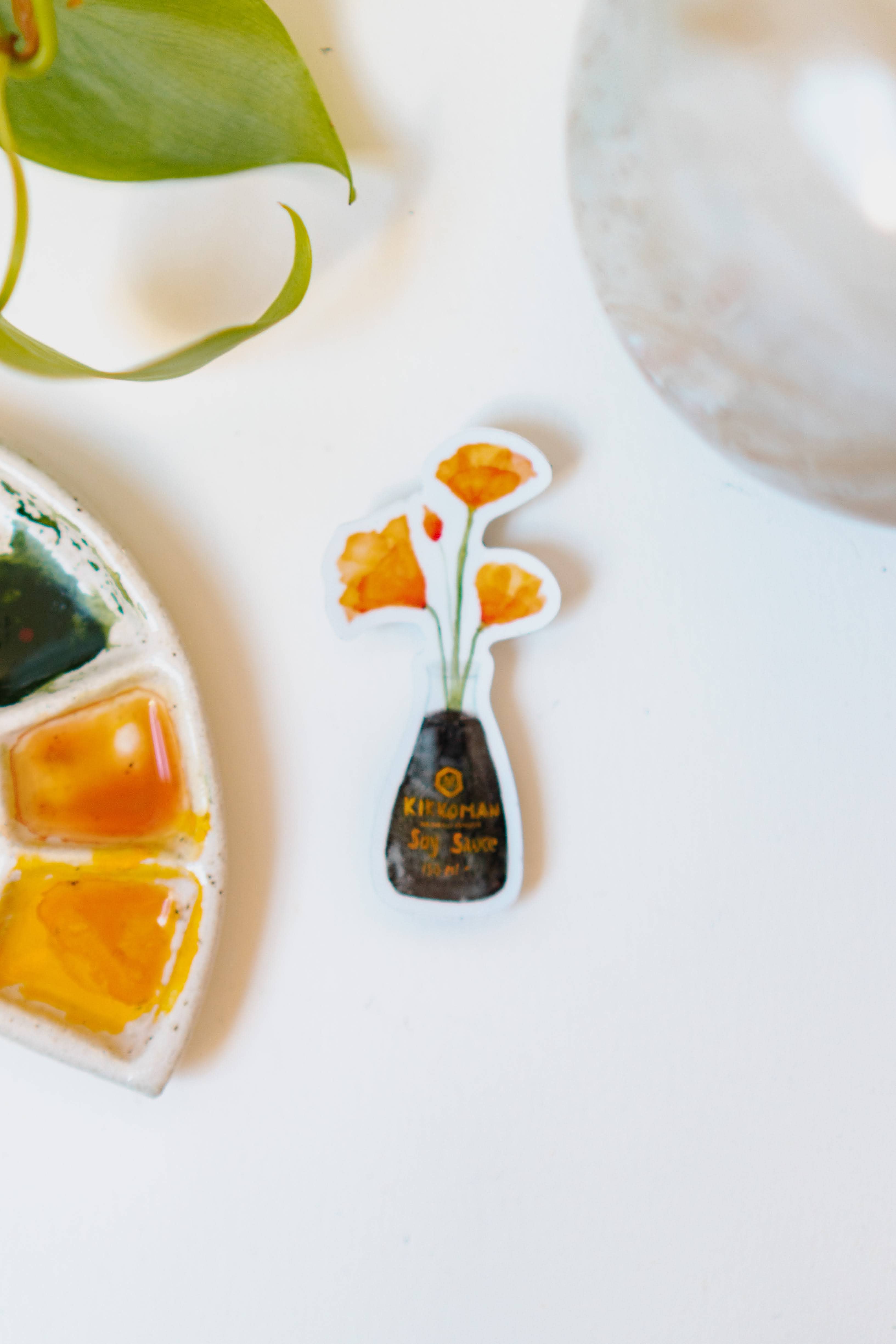 Menmin Made – Engroshandel Klistermærke – Californiske valmuer i sojasauce klistermærke1