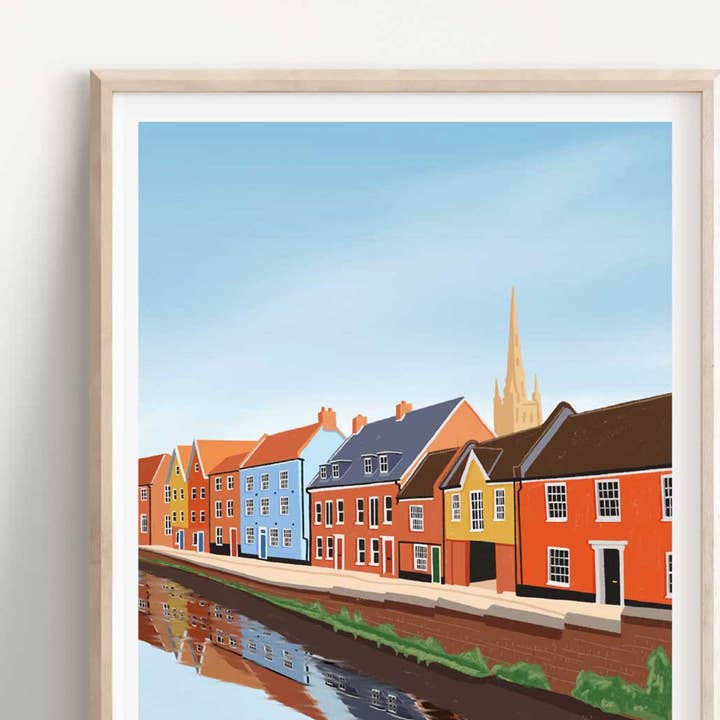 Emily Nelson - Wholesale Art Print - Norwich Fye Bridge Art Print | A5 A4