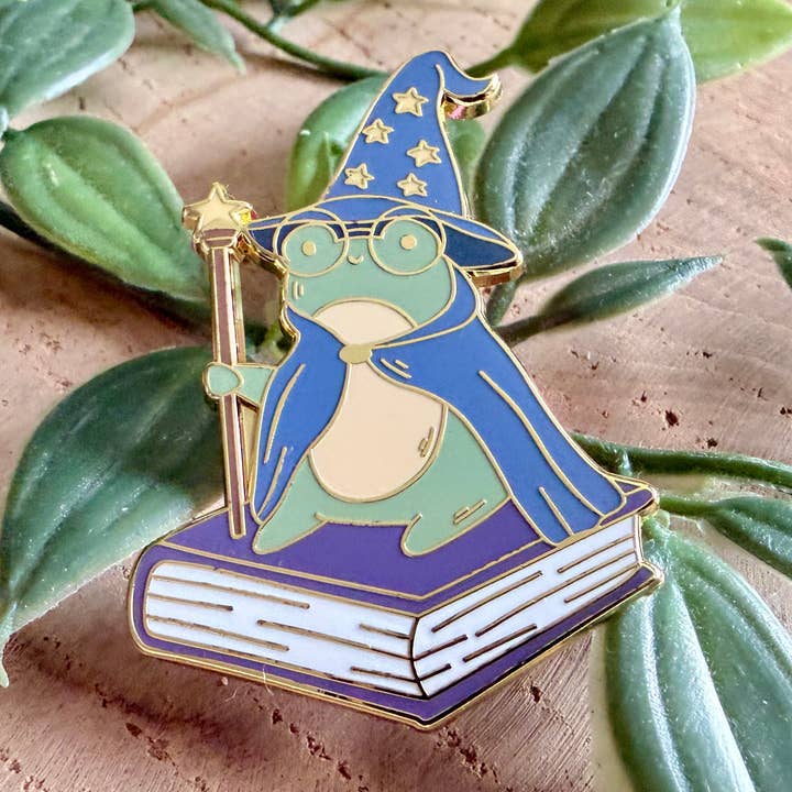 Wizard Frog Enamel Pin for wholesale by Magic&Books