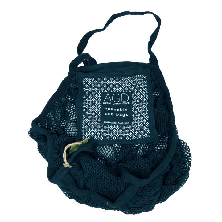 Apple Green Duck - Wholesale Grocery/Shopping Bag - Net Crescent Bag x 4 assorted4