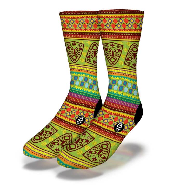 African Pattern 7 Socks for wholesale by Savvy Sox
