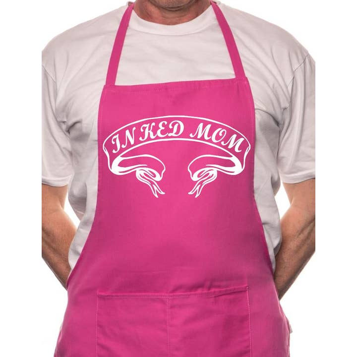 Print4U - Venta al por mayor Delantales - Delantal para adultos, tatuado, tatuador, para cocinar barbacoas, divertido y novedoso7