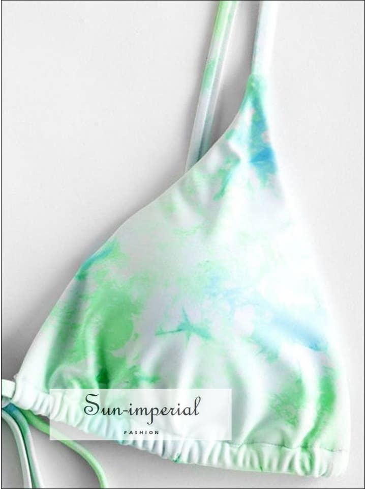 Sun Imperial - Wholesale Two Piece Swimsuit - Women's - Tie Dye String Bikini Swimsuit - Day Sky Blue8