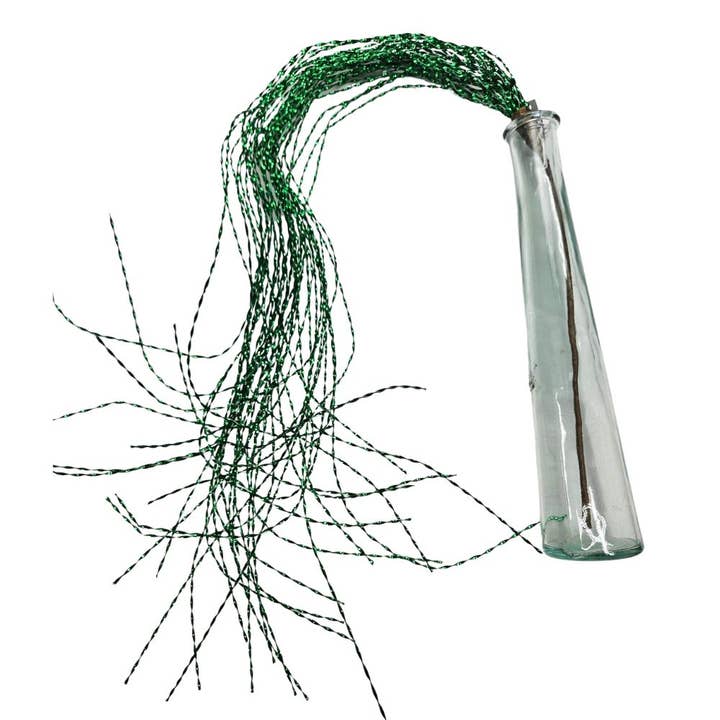 Colgante de 39" con rayas metálicas verdes 82315-GN para venta al por mayor de Trendy tree