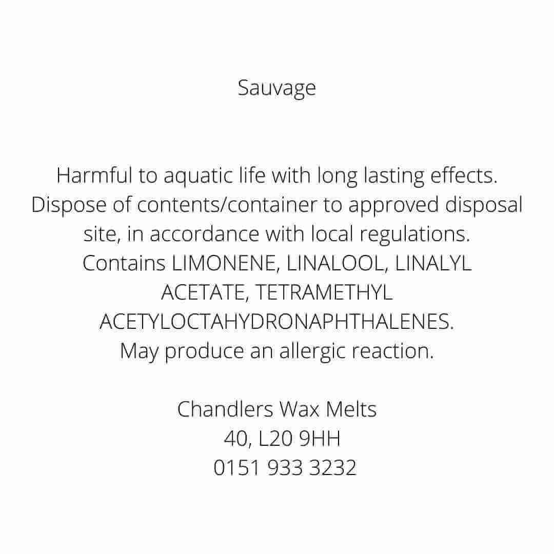 Chandlers Wax Melts - Wholesale Wax Melt - Sauvage Wax Melt2