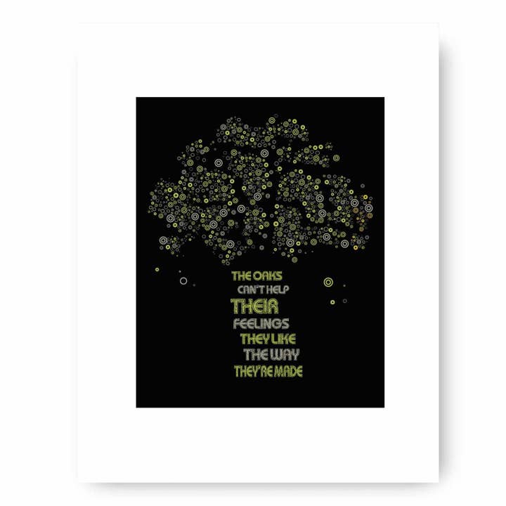 Song Lyrics Art – wholesale Konsttryck – The Trees by Rush - Lyrikinspirerad sångkonst Rockmusiktryck