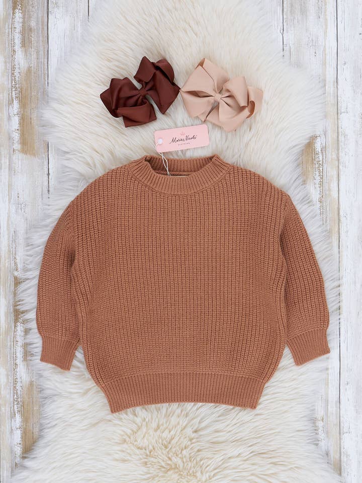 Marie Nicole Clothing - Wholesale Knit Sweater - Kids - Softest Mock Neck Sweater1