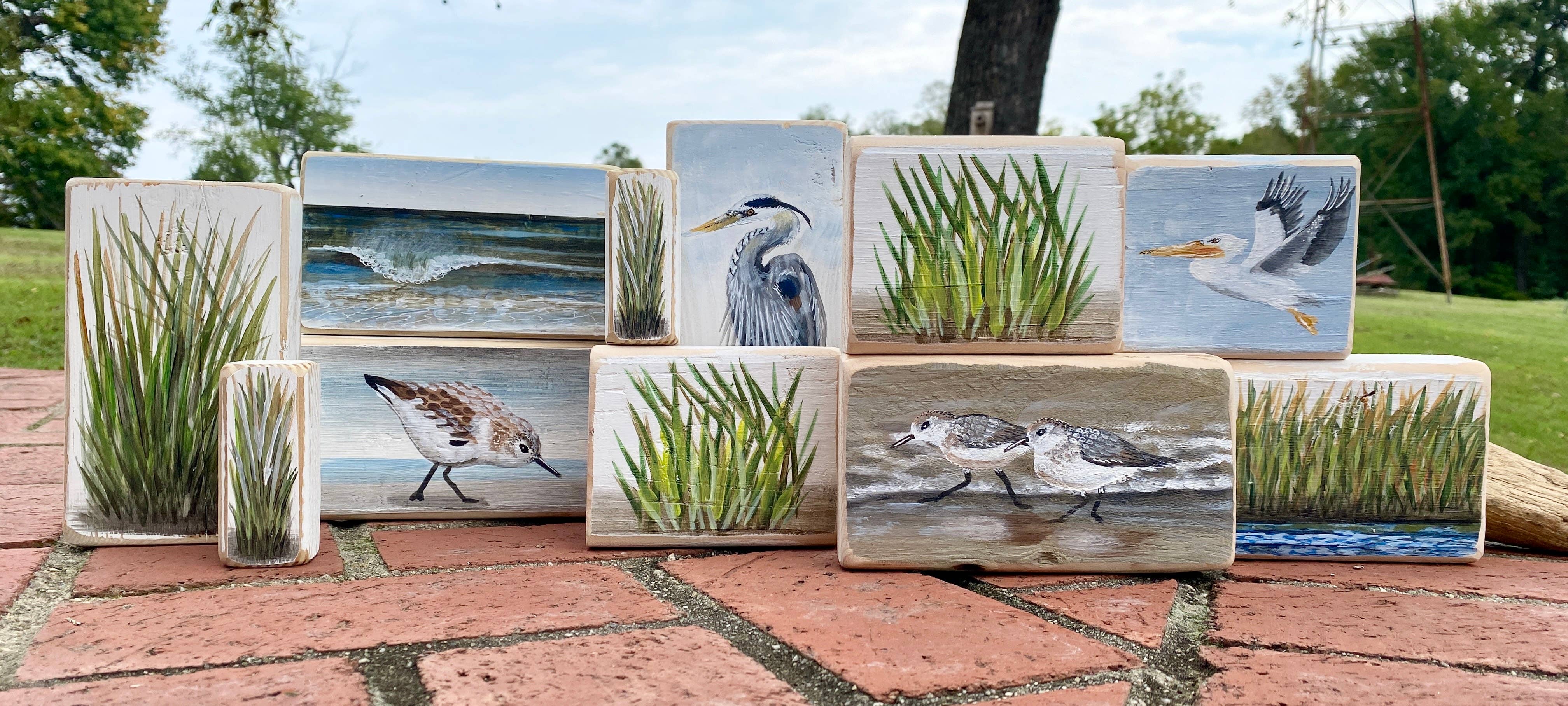 Kelly Jean Paintings - Wholesale Decorative Tabletop Object - The Corolla Collection ~ Hand-Painted Wave4