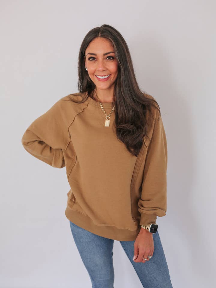 Stor Kram Vertikal Lynlås Amme Crewneck for engroshandel hos Movemama Apparel