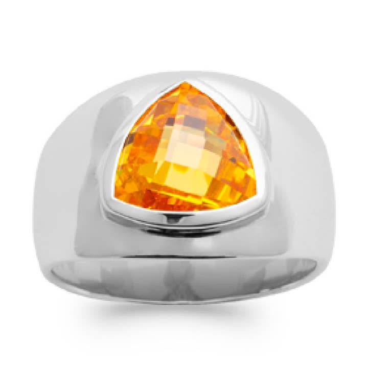 Mona .925 sterling verzilverd rhodium ring geel voor wholesale door Jewelry Private Label