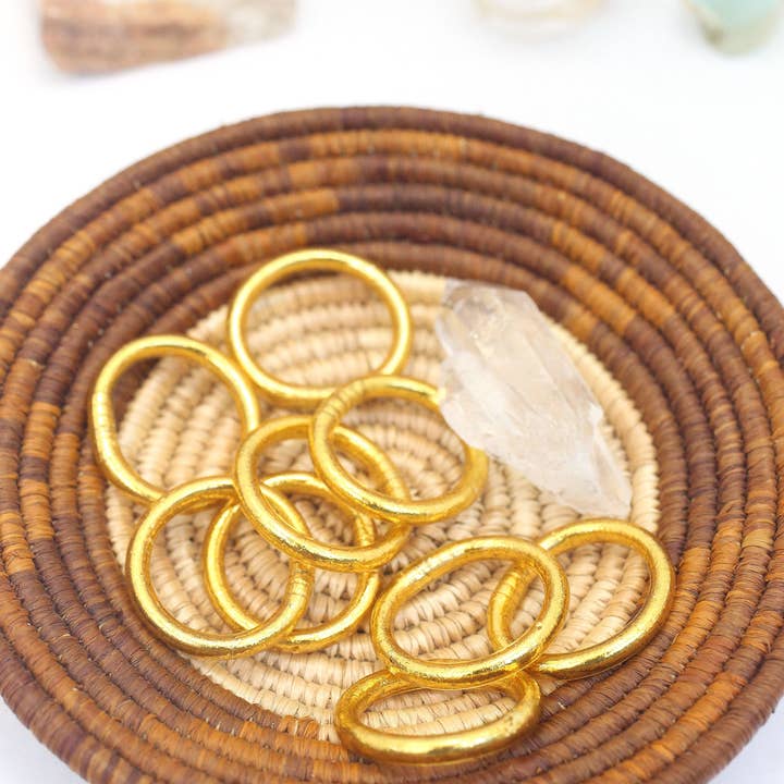Woman Shops World - Vente Anneau/bague à empiler - Bagues de temple bouddhiste thaïlandaises simples, colorées, Kumlai27