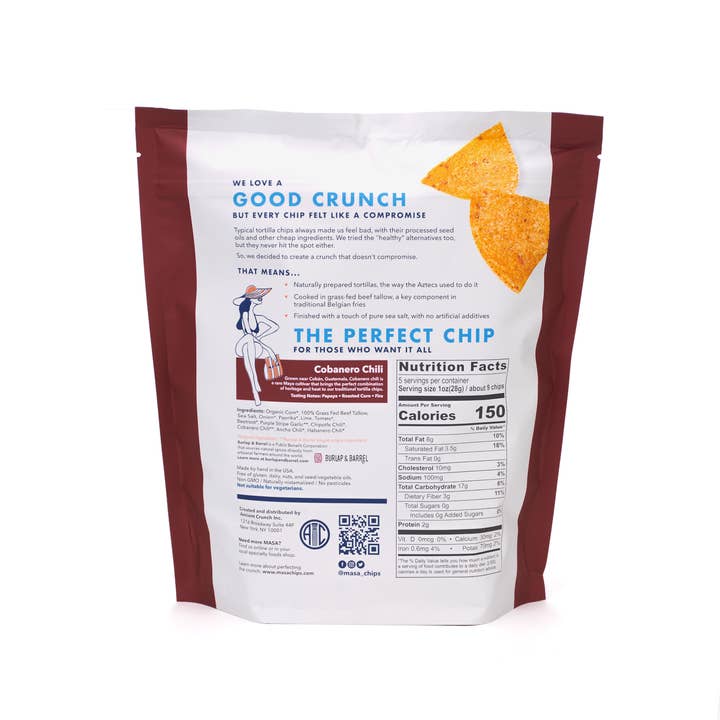Ancient Crunch - Wholesale Chips - MASA Tortilla Chips - Cobanero, 5oz Bag Case