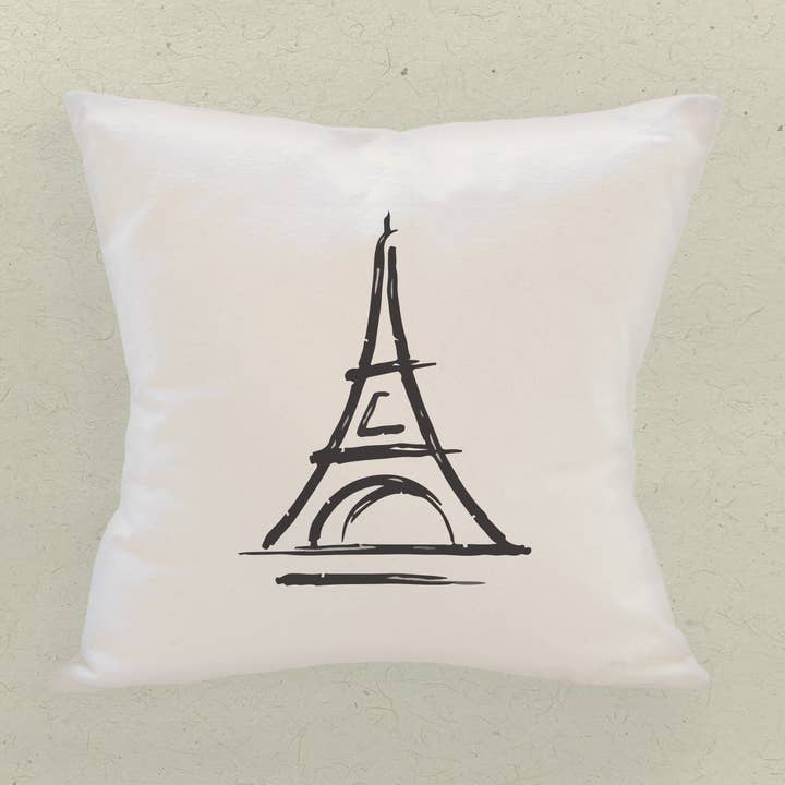 Simple Eiffel Tower - Square Pillow for wholesale by Boheme Bliss