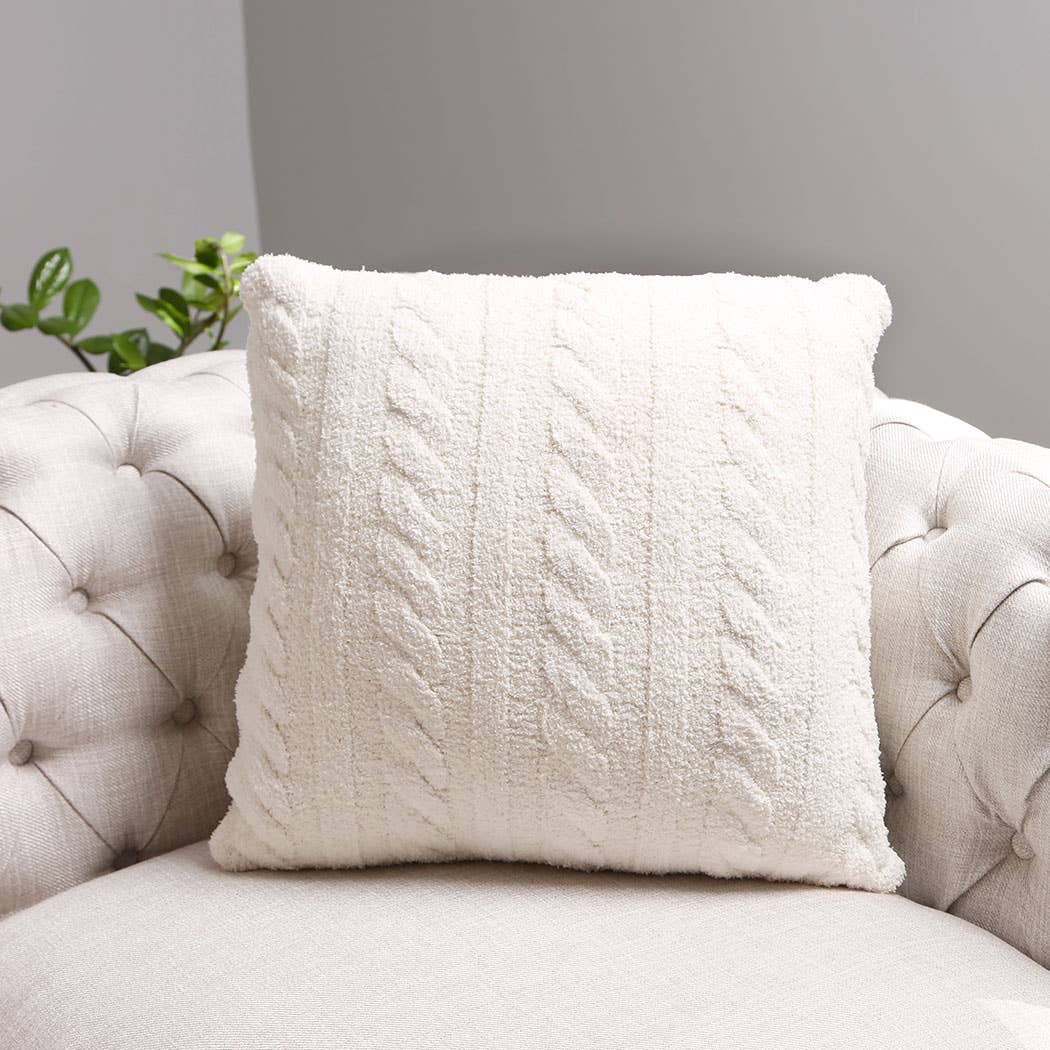 Fashion City - Wholesale Throw Pillow Cover - Braided Cable Knit Luxury Soft Cushion Cover7