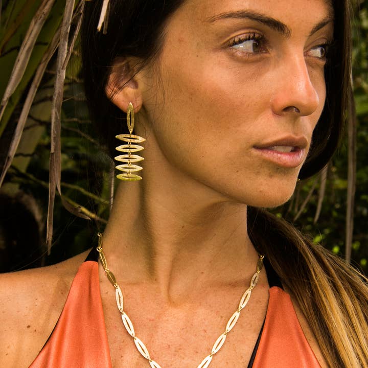 Creative Brazil - Vente Collier maille et chaîne - COLLIER PALMAS1