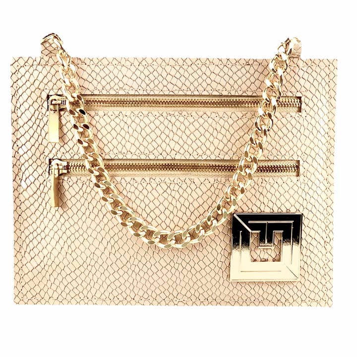 THE MINI CLUTCH, IVORY for wholesale by Laura Faye, LLC