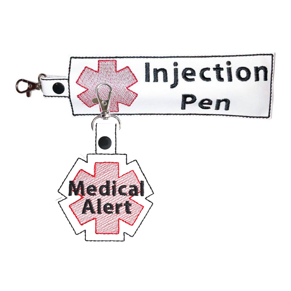 Medical Bag Tags, LLC – Porta-chaves - Unissexo por atacado – Etiqueta e Acessórios para Bolsa de Suporte de Caneta de Injeção2