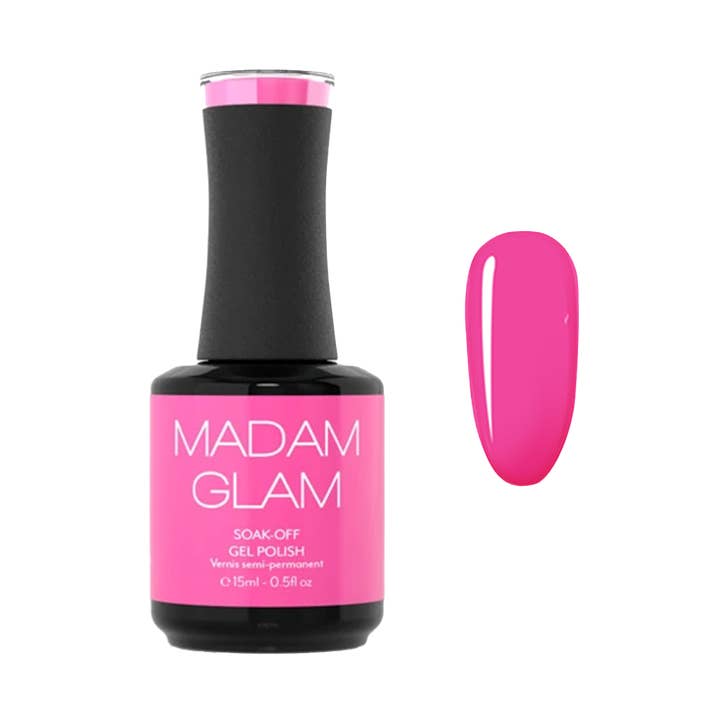 Madam Glam – Esmalte por atacado – Rosa Barbie Brilhante, Verniz Gel