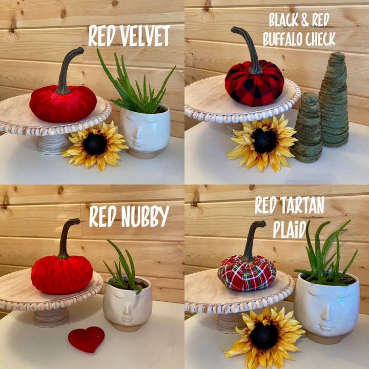 Leanne Bruce Co. - Wholesale Decorative Tabletop Object - Fabric Pumpkins LARGE Fall to Summer Colorful Home Decor 2