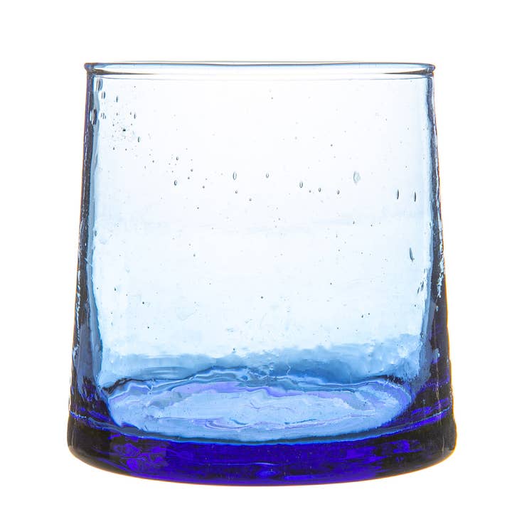 Rinkit Ltd - Wholesale Drinking Glass/Cup - Nicola Spring Merzouga Recycled Tumbler Glass - 200ml - Blue