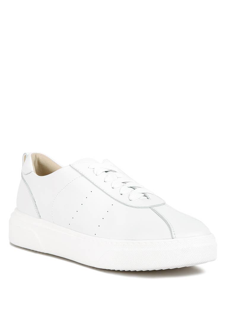 Rag Company - Vente Baskets tendance – femme - Sneakers à lacets en cuir uni Magull10