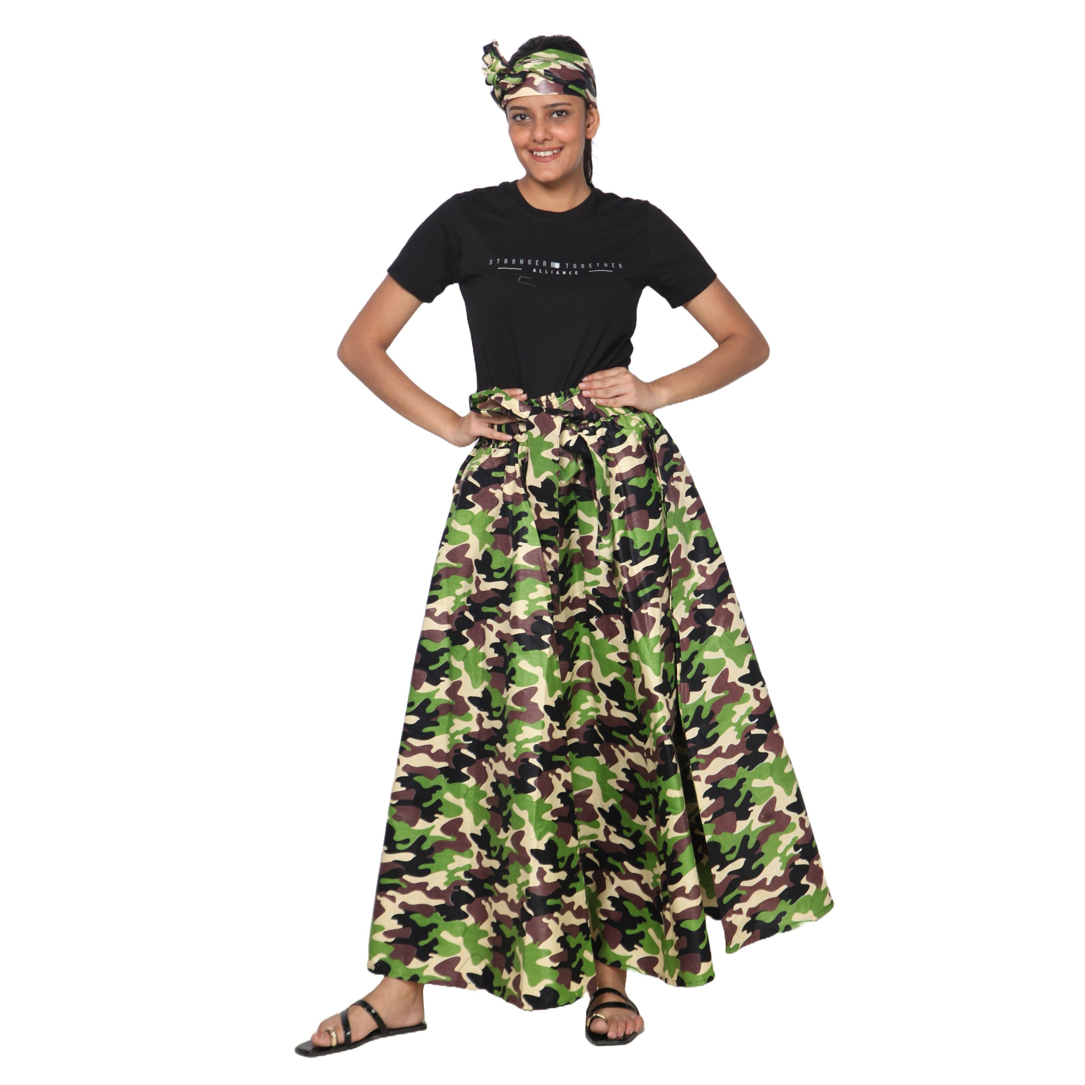African Stars - Wholesale Skirt - Women's - Women's African Printed Long Maxi Skirt -- FI-3211