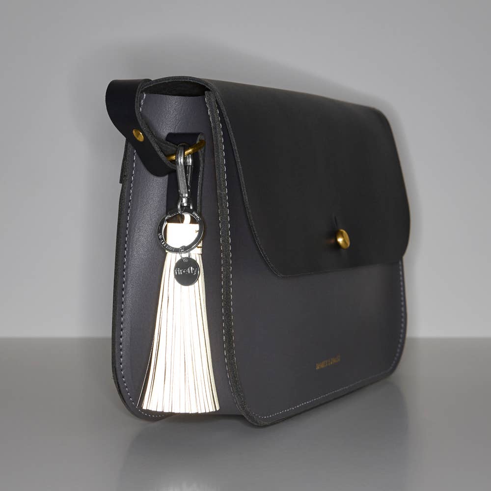Firefly Reflectors - Vente Accessoire de sac – femme - Pompon réfléchissant doux - Charbon2