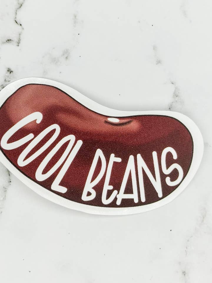 Cool Beans Vinyl Sticker for wholesale by Hales Yeah Design