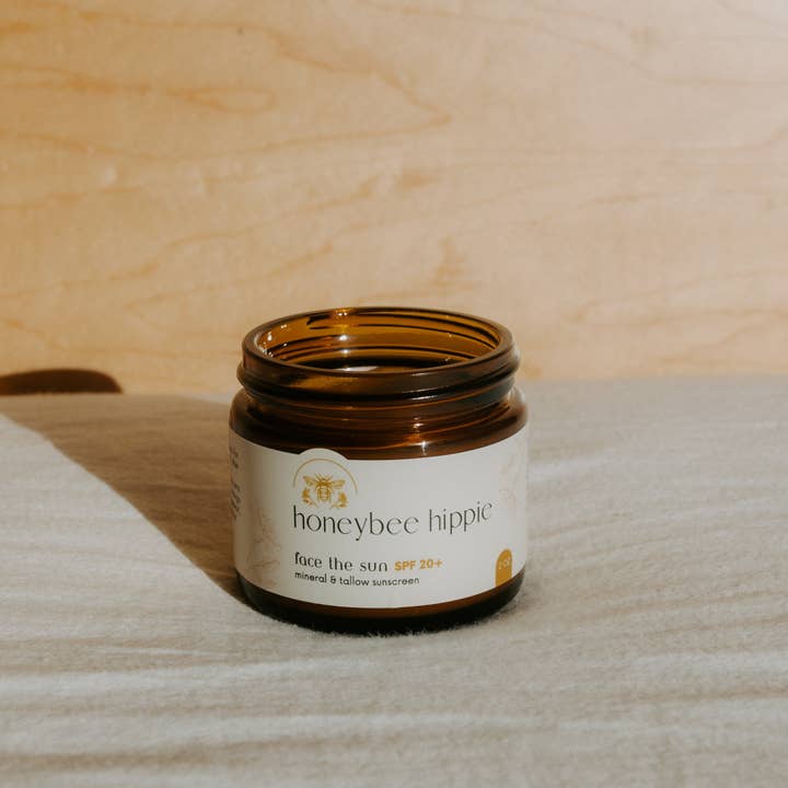 Honeybee Hippie - Wholesale Sunscreen - face the sun - herbal tinted mineral & tallow skin protection2