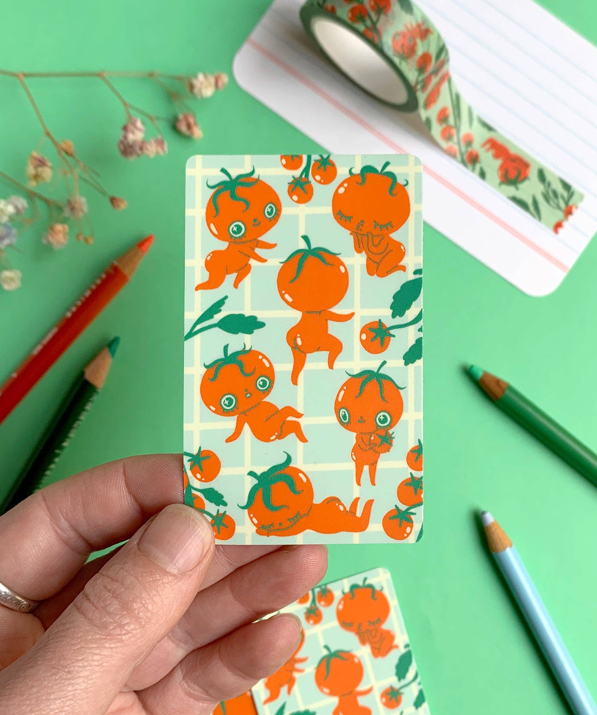 Hannakin - Wholesale Sticker - Juicy Tomatoes - Travel Card Vinyl Sticker