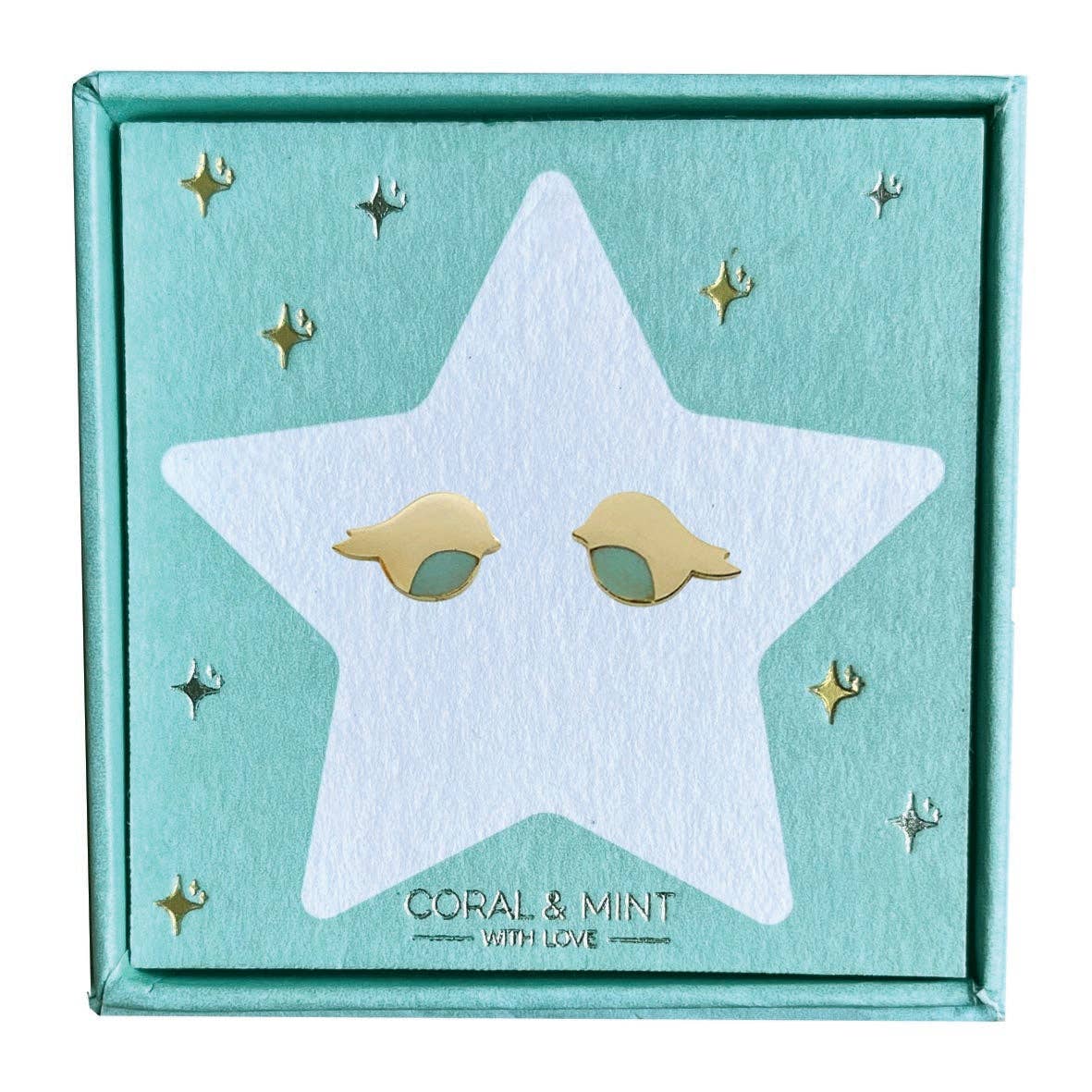 Coral & Mint - Wholesale Stud/Post Earrings - Christmas Edition - Robin Studs  0