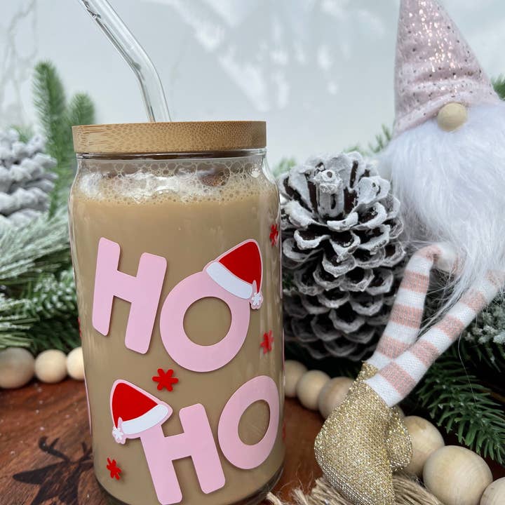 Ho Ho Ho Kerstmutsen kunnen glas voor wholesale door Little Design Collective
