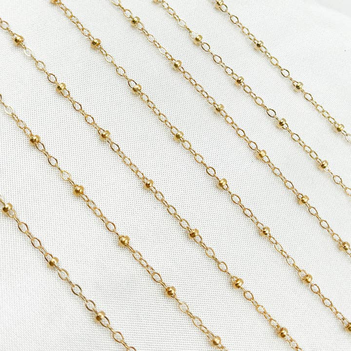 Tresor Jewelry Inc. - Wholesale Link & Chain Necklace - 1200GF. 14k Gold Filled Satellite Chain3