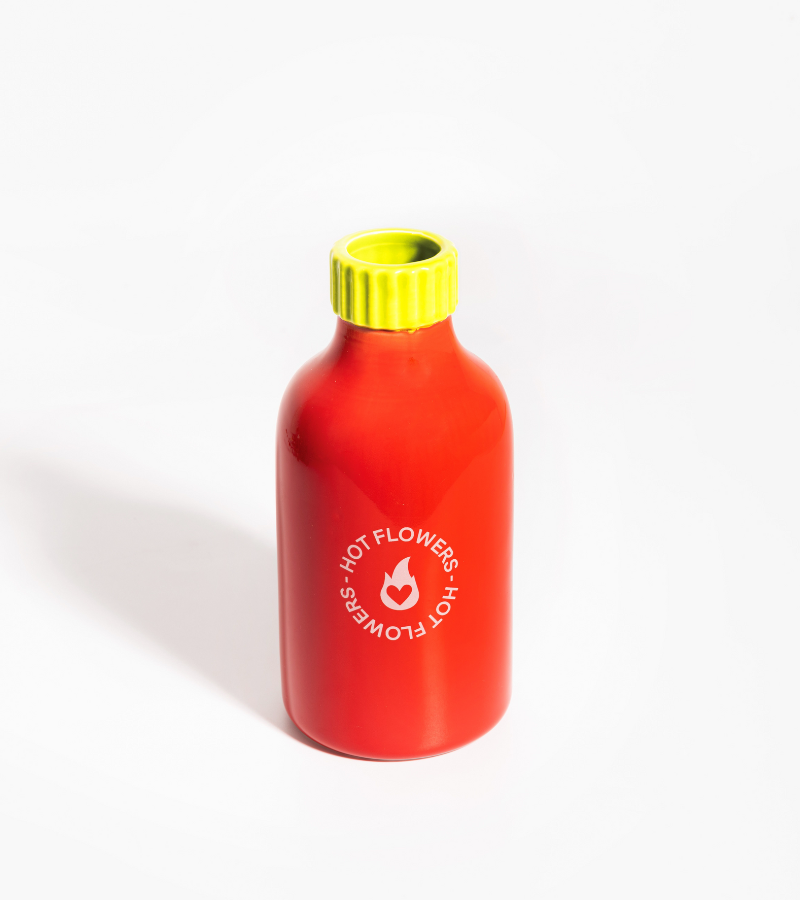 L'expressionist - Vendita all'ingrosso Vasi - Vaso Piccante in Ceramica a Forma di Bottiglia di Salsa2