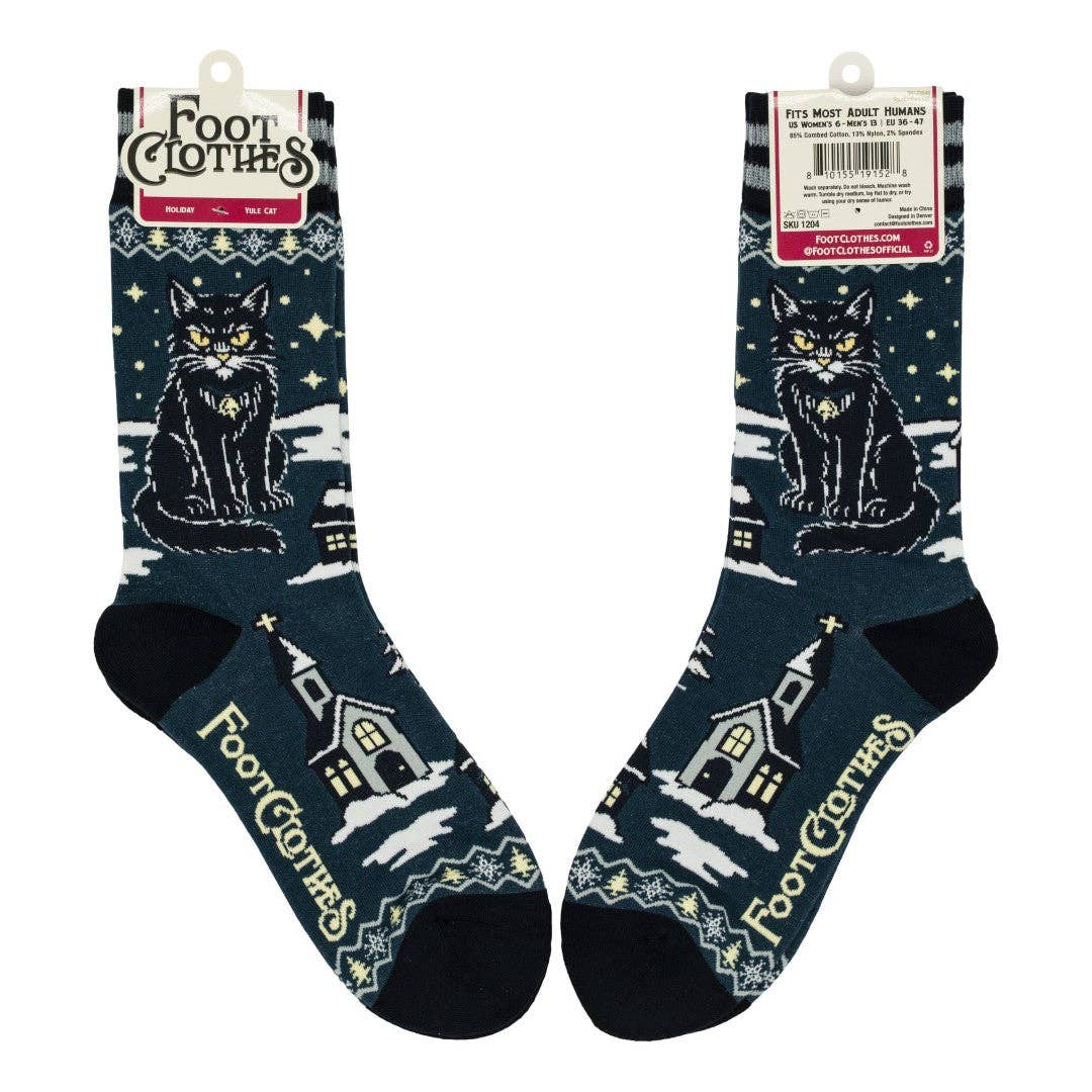 FootClothes LLC - Vendita all'ingrosso Calzini - Unisex - Calzini della Crew del Gatto di Yule2
