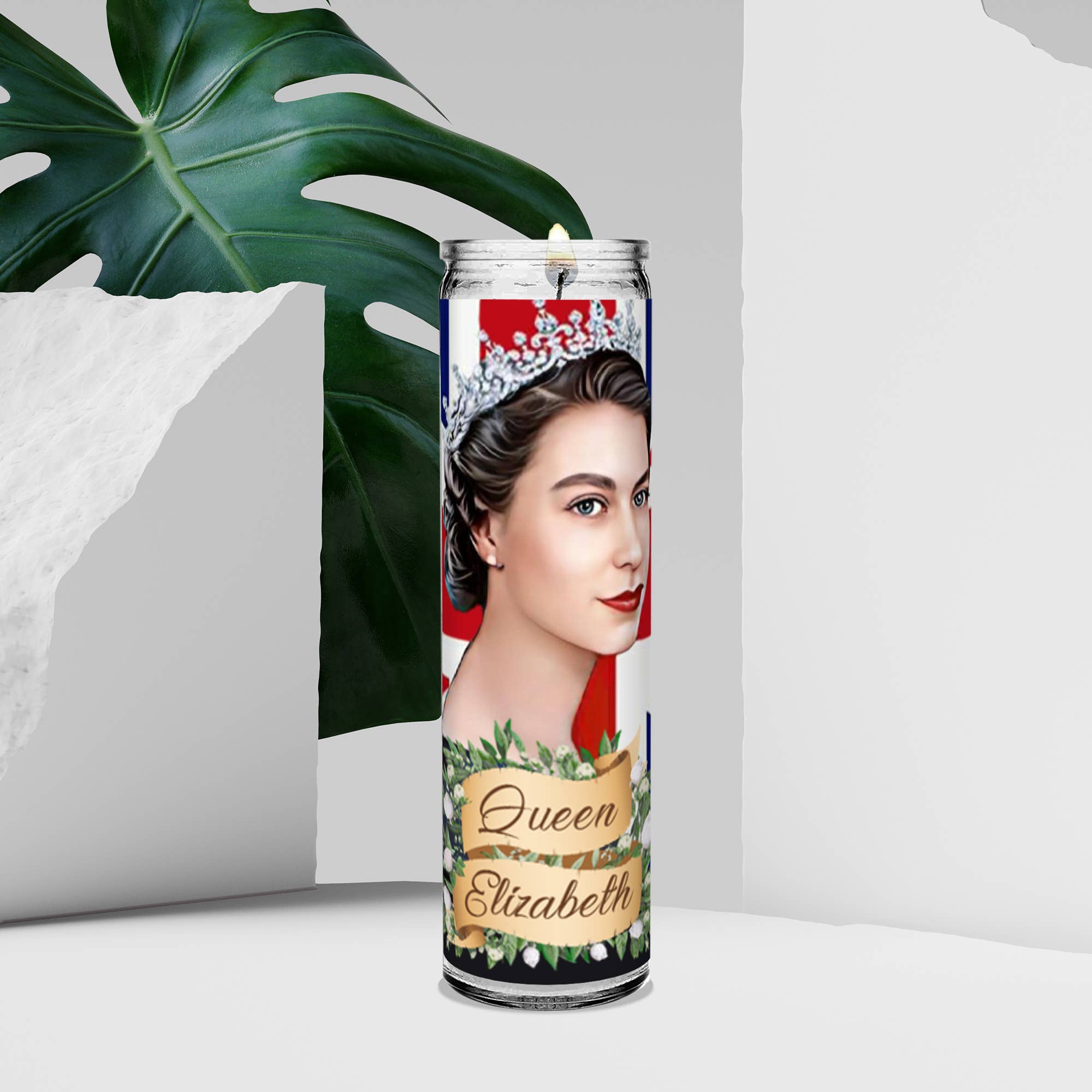 Texrah - Wholesale Votive Candle - Queen Elizabeth II of England Candle - 8" white, unscented1