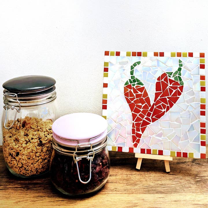 Chilli Pepper DIY Mosaic Kit - Kitchen trivet for wholesale by Montet Designs