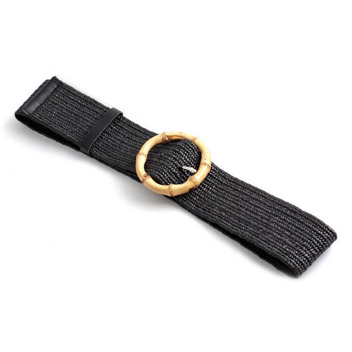NINEXIS - Wholesale Belt - Women's - CWABE0378_ROUND BUCKLE FASHION STRETCH BELT