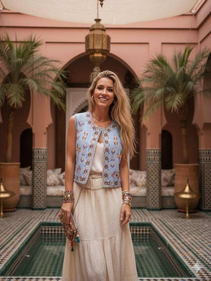 Väst med broderi för wholesale av PURPLE QUEEN