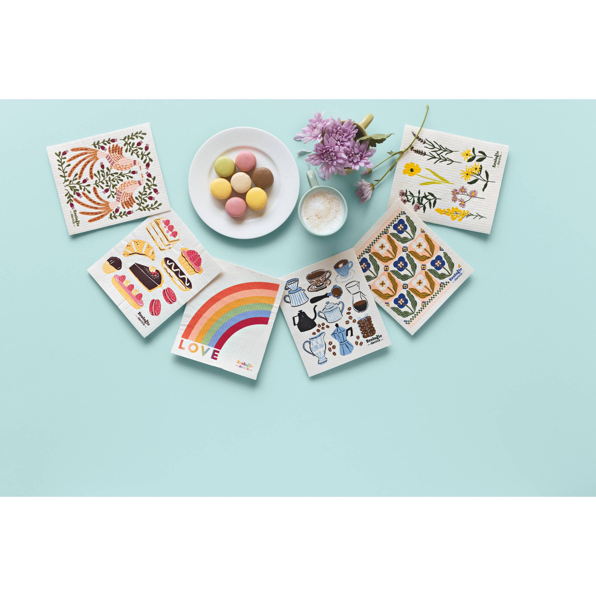 Danica Brands – Großhandel Küchenhandtuch – Bees & Blooms Schwedisches Geschirrtuch2