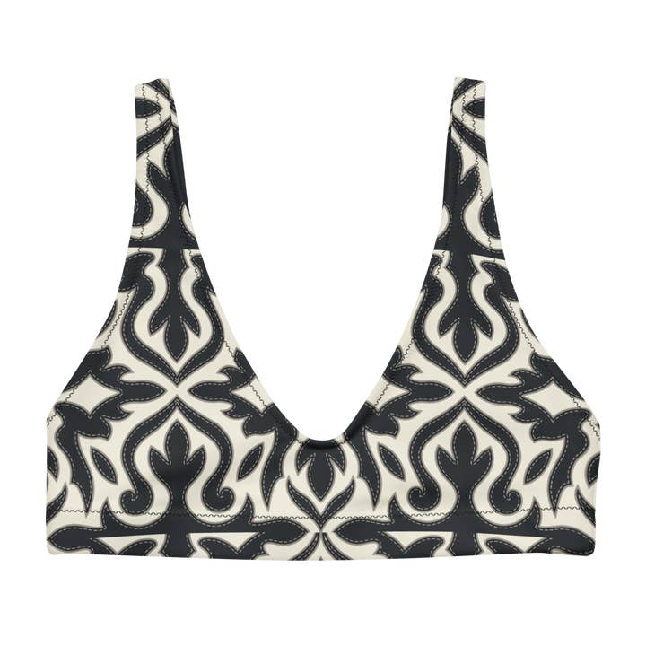 Maison Black Stitch Bikini Top for wholesale by The Cactus Brand