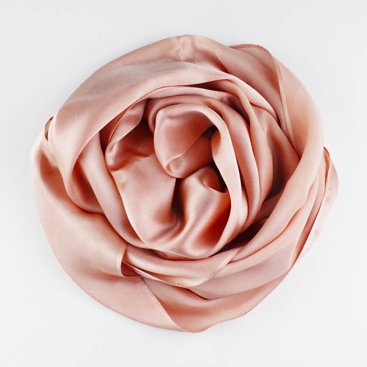 The Soheila Silk Scarf - Avocado Pit Pink for wholesale by This is Brennan