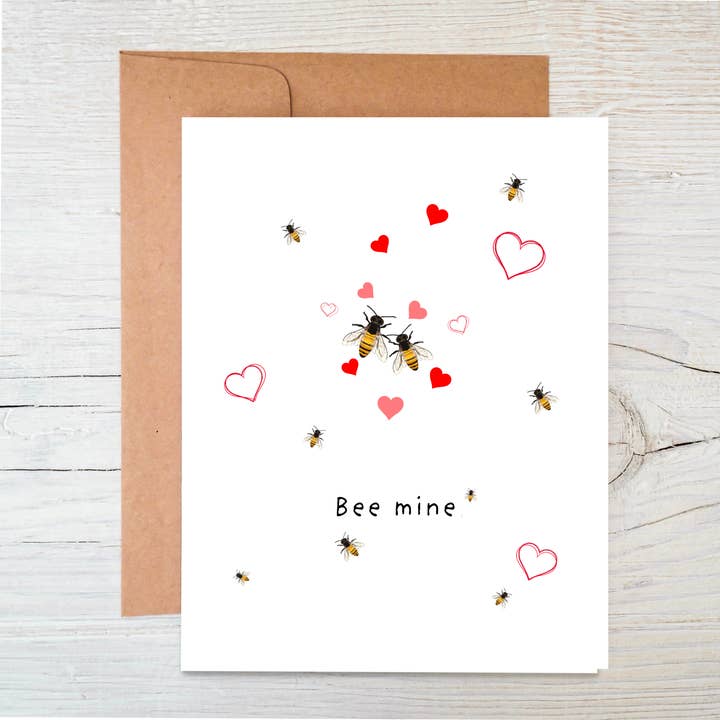 The Raven’s Edge Studio - Wholesale Valentine's Day Card - Plantable Valentine Card | Love Card | Eco Card | Bee Mine