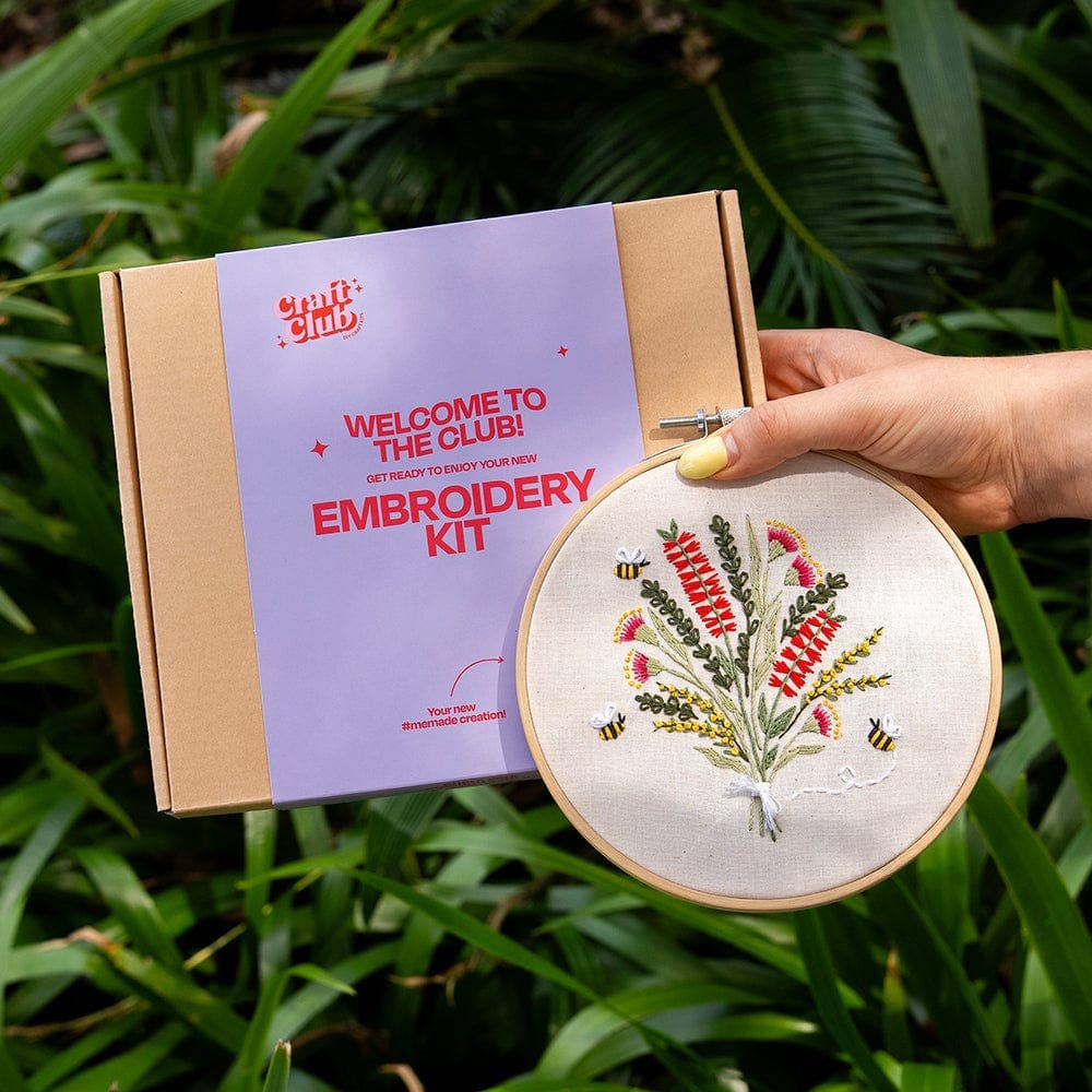 Craft Club - Wholesale Embroidery/cross-stitch supplies - AUSTRALIAN NATIVE BOUQUET - Embroidery Kit2