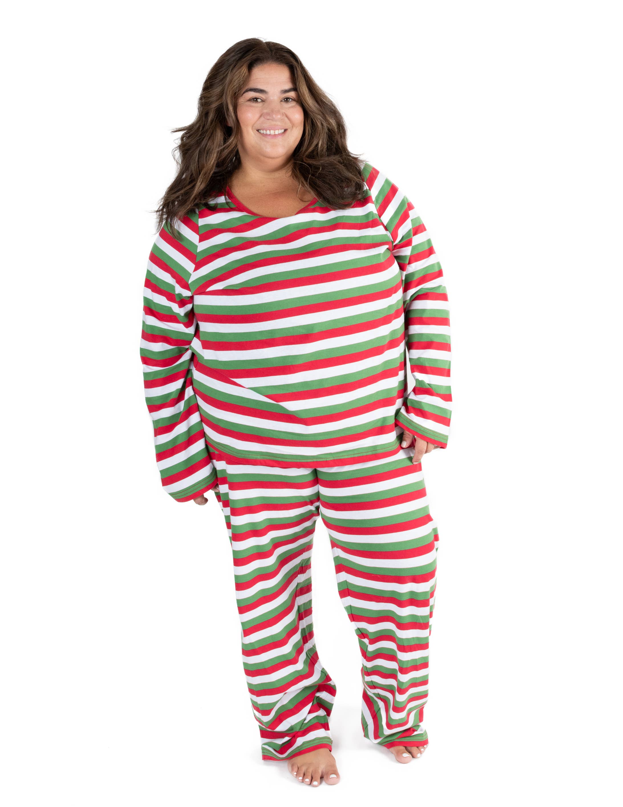 Leveret Pajamas - Wholesale Sleepwear Set - Women's - Womens Two Piece Cotton Pajamas Stripes4
