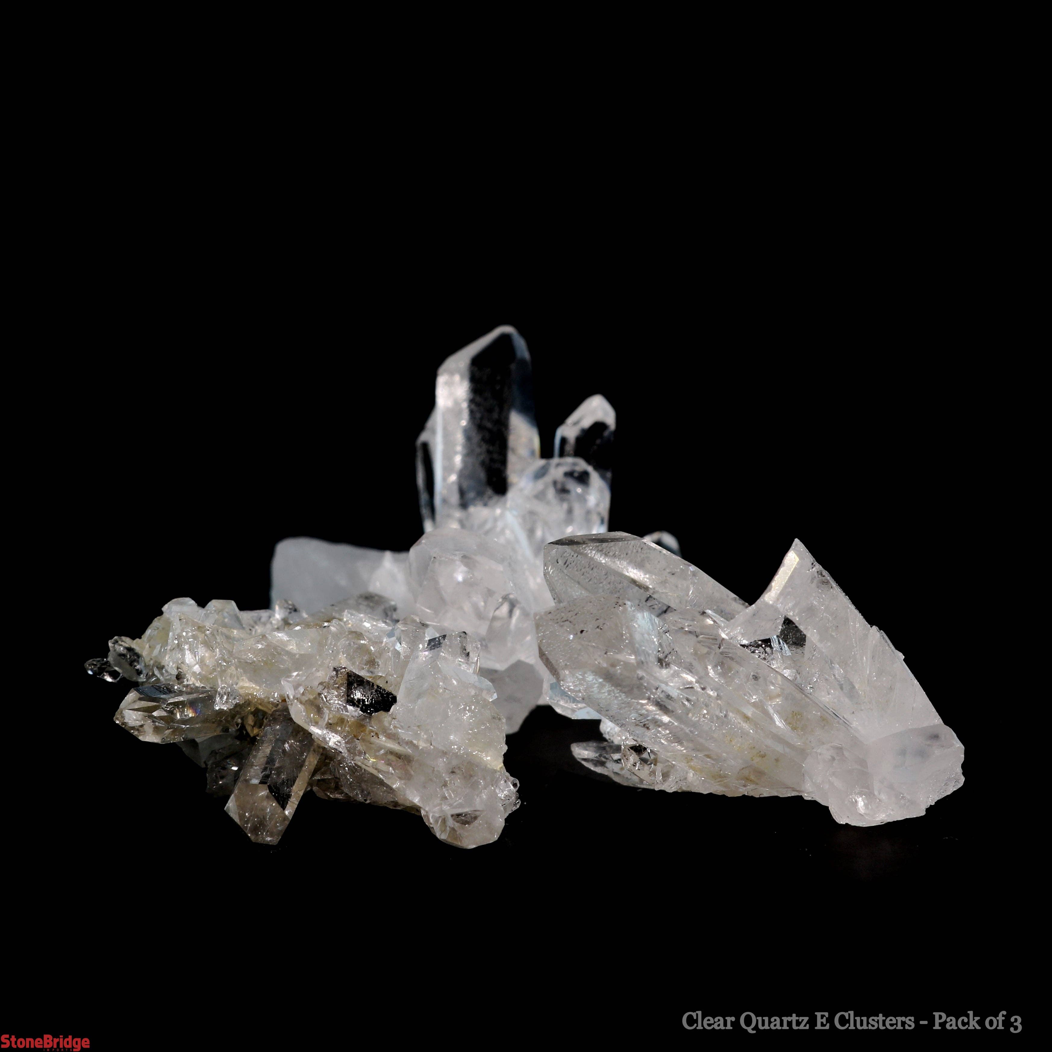 Stonebridge Imports - Wholesale Spiritual Stone/Crystal - Clear Quartz Clusters Extra Quality - Mini 1/2" to 1" - 3 Pa3