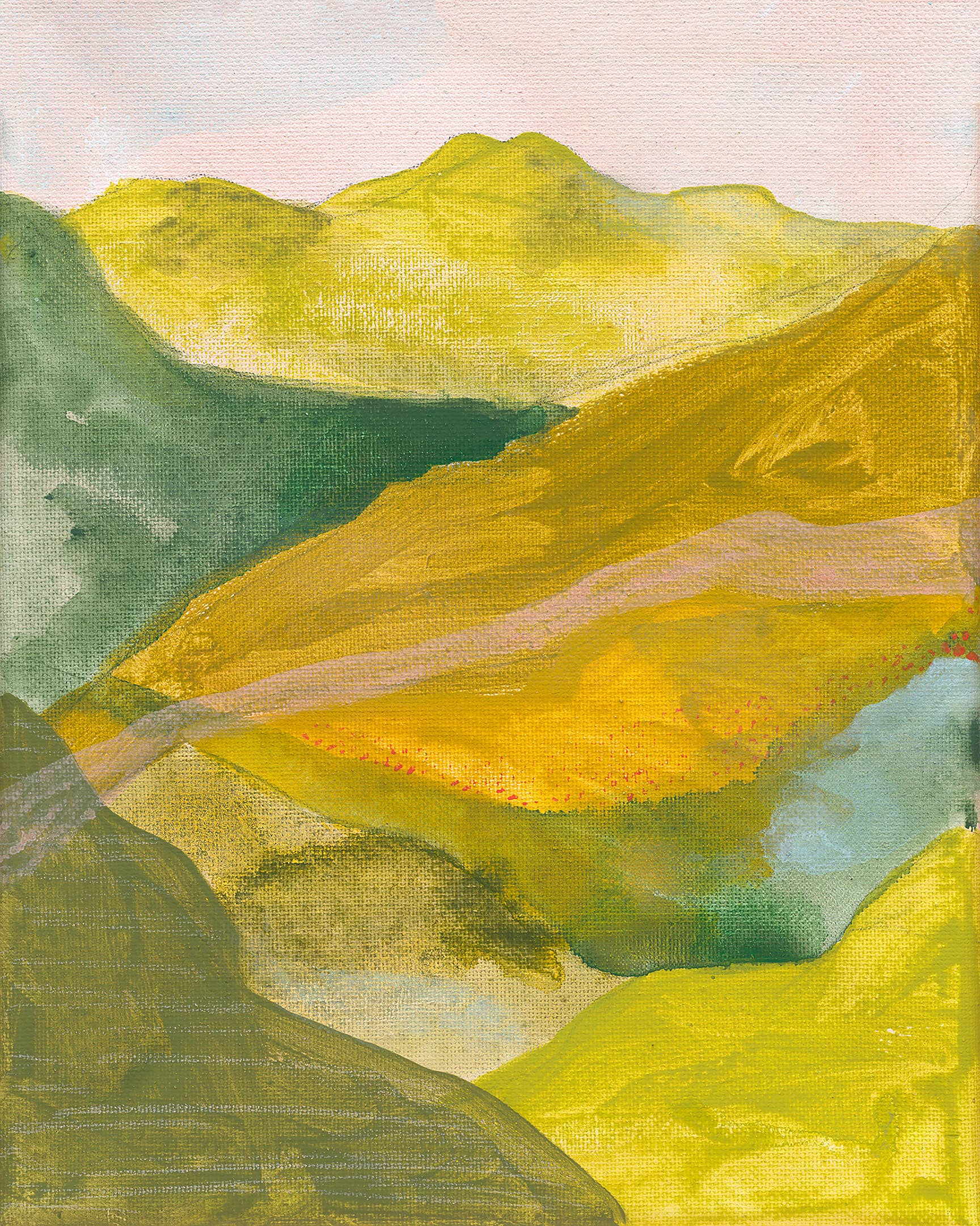 Maija Rebecca Hand Drawn – Engroshandel Kunsttryk – Hjemme i bjergene Landskabskunsttryk3